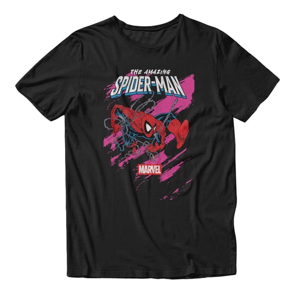 Marvel Comics Retro The Amazing Spider-Man Vintage Neon Cover Men's T Shirt (Black, S-XXXL)