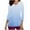 Light Blue, variant on Aofany Women Nursing Scrub Tops Gradient Printed Working Uniform V Neck 3/4 Sleeve Workwear Blouse T-shirt with Pockets