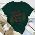 thumbnail image 2 of Odeerbi Christmas Shirts for Women 2025 Casual Round Neck Short-sleeved Christmas Tree Printed Top Green, 2 of 6