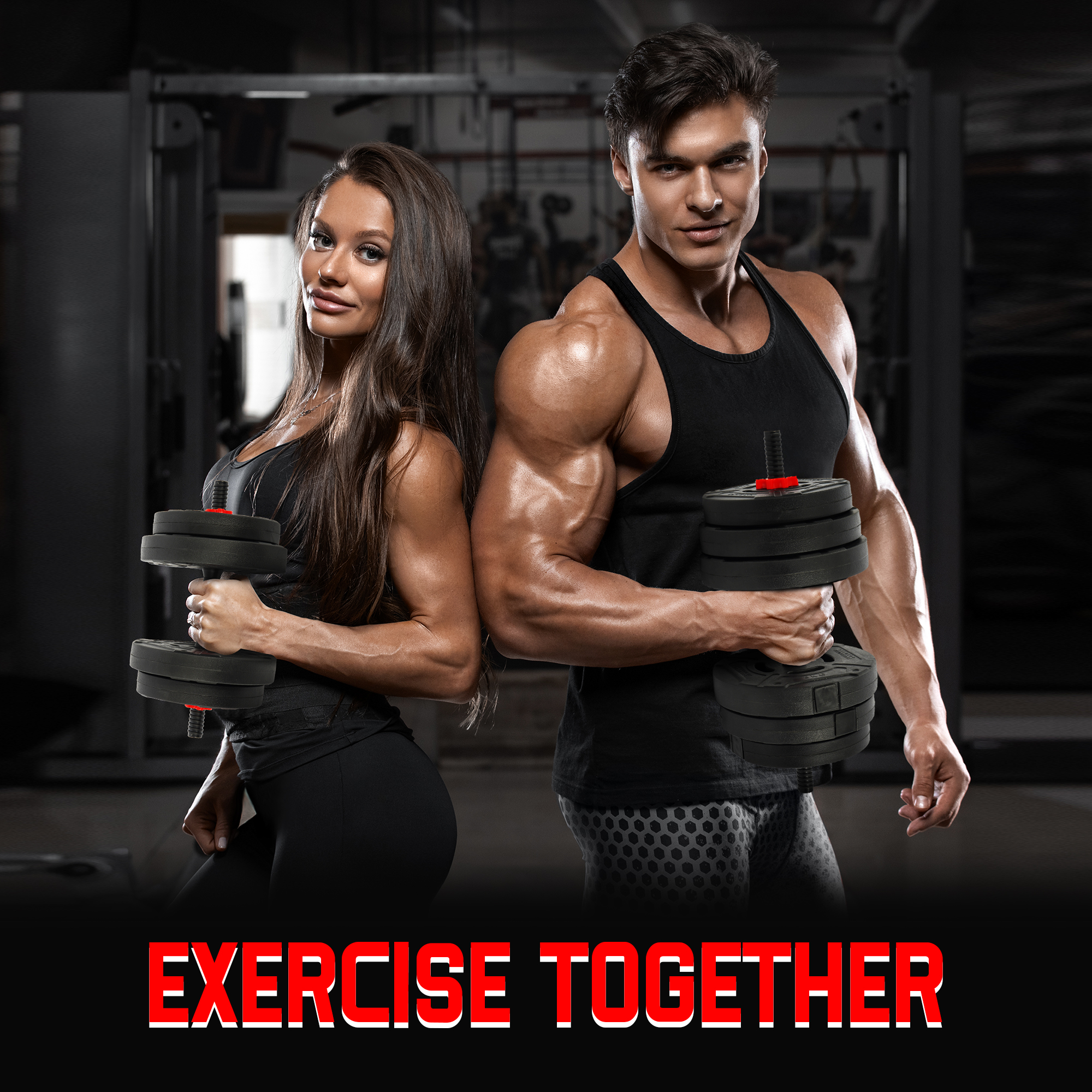FlexWave Adjustable Dumbbell, Barbell, Kettlebell Set，Portable Multi-Functional Strength Training Kit, 2-in-1/4-in-1 & 40LB/60LB Weight Options，Multiple Combinations Available