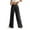 Black, variant on Sakmal Pleated Pants for Women Stretchy Wide Leg Workout Casual High Waisted Plain Black Full Length Pants with Pockets