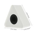 thumbnail image 2 of CIMAXIC 2Pcs Portable ABS Injection Molding Triangle Shaped Interview Mic Microphone Logo Flag Station Logo (White),3.74"X3.74"X1.77", 2 of 5
