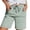Mint Green #711, variant on Bovemsi Thigh Society Cooling Shorts for Women Fashionable And Casual Solid Color Elastic Waist Cotton Linen Sports Five Point Pants Athletic Shorts