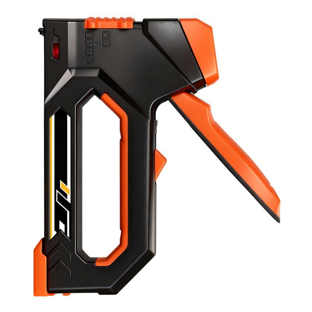 Manual Nail Guns Stapler Tool with 6 in 1 Compatibility for Staple Brads and Door Nails Ergonomic Handle Quick Loading System Steel Construction