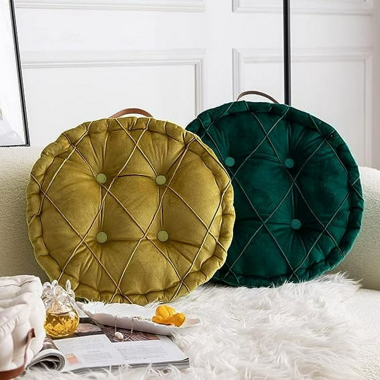 Namzi Diamond Pattern Chair Pads with Handle Soft Comfy Velvet