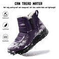 thumbnail image 3 of Qaltryn Ankle Snow Boots for Women Men Faux Fur Lined Side Zipper Non‑Slip Water‑Resistant Lightweight Short Winter Boots for Outdoor Snow Daily Wear, 3 of 9