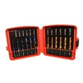 thumbnail image 4 of DOLITY Metric SAE Thread Tap Drill Bits Set Combination Drill Tap for Tapping Deburring 12Pcs Metric Blue, 4 of 7
