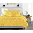 thumbnail image 1 of SGI Twin Multi Ruffle Comforter Set Microfiber Golden 3 Piece, 1 of 5