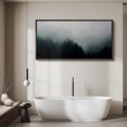 thumbnail image 5 of Large Framed Canvas Print Moody Foggy Landscape Painting with Black and Gray TonesWall Art Decorative Ready to Hang Painting for Living room Bedroom 60x30 inches Black Frame, 5 of 9