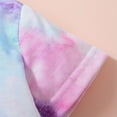 thumbnail image 3 of Hienoo Little Girls Clothes Outfits Tie Dyed Short Sleeve Tee Shirt Shorts 2 Piece Set, 3 of 6