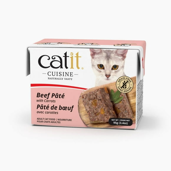 Catit Cuisine Beef Pâté with Carrots, Wet Cat Food, 95 g