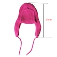 thumbnail image 3 of XIAOCHA Rib‑Knit Earflap Beanie for Women Solid Outdoor Fall‑Winter Headwrap,Red, 3 of 7