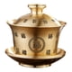 thumbnail image 3 of Taza de té y platillo de Kung Fu, tazón de té, adornos portátiles, regalo de Año Nuevo, cobre con palabra fu, 3 of 9