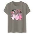 thumbnail image 3 of Womens Halloween Tops Crew Neck Ghost Graphic Printed T-Shirts Loose Fit Short Sleeve Blouses Casual Fall Fashion Clothes, 3 of 3