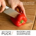 thumbnail image 3 of Wolfgang Puck 6-Piece Stainless Steel Knife Set with Knife Block; Carbon Stainless Steel Blades and Ergonomic Handles, 3 of 5