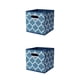 thumbnail image 1 of Toystoory Práctico organizador de cestas de tela con plegable para facilitar el transporte Cajones de tela gruesa Cubos plegables Almacenamiento Azul marino 26.5*26.5*28cm 2piezas, 1 of 6