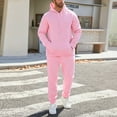 thumbnail image 6 of Fgvctg Sweatsuits Men 2 Piece Outfit Fall Sweatsuits Athletic Jogger Sweatpants Comfy Fleece Tracksuit Oversized Sweatshirt Lounge Set with Pockets Pink XL, 6 of 9