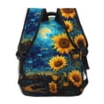 thumbnail image 4 of Pofeuu Vintage Starry Sky Sunflower Print Backpack for Men and Women - Basic Bookbag Casual Daypack Backpacks for College Work Travel-One Size, 4 of 5