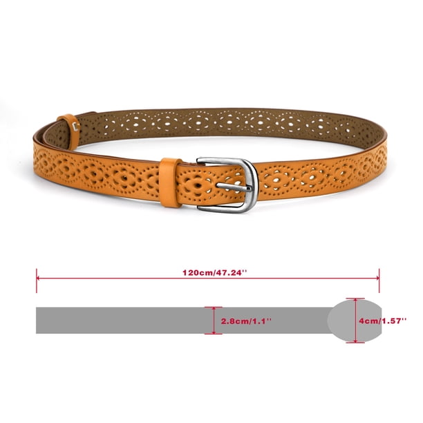 1962 Hollow Floral Retro Vintage Faux Leather Belt With Buckle For Women Hollow Floral Retro Vintage Faux Leather Belt With Kuwait | Ubuy main image 2