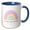 Blue/White, variant on 3drose, She Is More Precious Than Rubies Proverbs 3 15 Bible Quote Rainbow, 15oz Mug