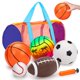 thumbnail image 1 of Set de pelotas deportivas Qirptey para niños con bolsa de fútbol, 1 of 6