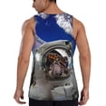 thumbnail image 3 of Gaeub Astronaut in Outer Space Men's Athletic Tank Top, Workout Sleeveless Shirts, Running Tank Tops for Gym, Running, Training - Small, 3 of 9