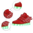 thumbnail image 6 of HXWCHs Unisex High ofp LED Light Up Sneakers with USB Rechargeable Flashing Technology for Kids and Children 4.5-5 Years Red, 6 of 8