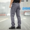 thumbnail image 5 of Tactical Cargo Pants for Men Water Resistant Hiking Work Pants with Multi Pockets Ripstop Construction Pant Big and Tall Size S-3XL Gray, 5 of 9