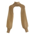 thumbnail image 1 of Top corto de suéter de punto jersey Yuyangstore con cuello halter para mujer, 1 of 7