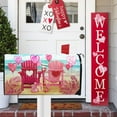 thumbnail image 6 of Valentine''s Day Sea Beach Mailbox Cover Magnetic Standard Size 21"x19", Pink Chair Coastal Decorative Post Letter Box Wrap Decor, Love Balloon Anniversary Wedding Garden Yard Outdoor Decoration, 6 of 6