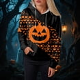 thumbnail image 6 of Godom Halloween Hoodies for Women 2025 cute Pumpkin Face Print Essentials Hoodie Sweatshirts Pullover, 6 of 6