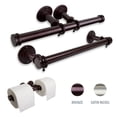 thumbnail image 3 of Contemporary Home Living 15" Bronze Contemporary Double Toilet Paper Holder, 3 of 3