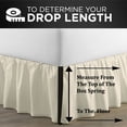 thumbnail image 2 of SKY BEDDINGS Queen Size Ruffled Bed Skirt with Split Corners - Queen 12 Inch Drop Dust Ruffle Bed Skirt with Platform Three Sided Coverage - 100% Microfiber Bed Skirt, Ivory, 2 of 6