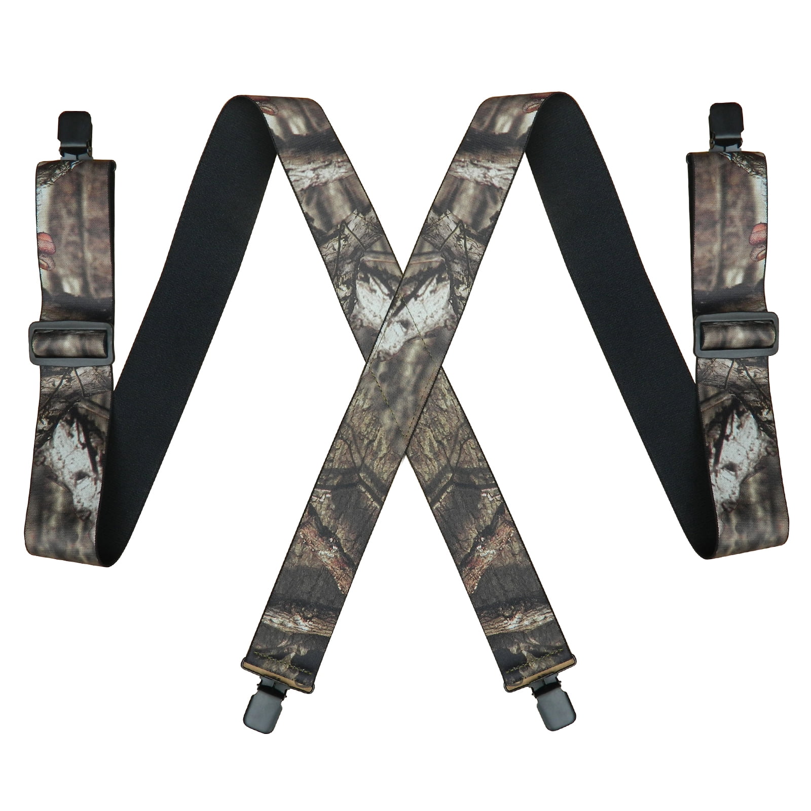 2 inch Camo Suspenders for Men Hunting Heavy Duty Work Adjustable
