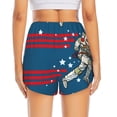 thumbnail image 2 of Lsque Astronaut Runs Forward Printed Women's Running Shorts with Liner Pockets,Elastic Quick Dry Workout Athletic Gym Yoga Shorts,Womens High Waist Shorts-Large, 2 of 9