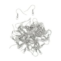 Cousin Metal Fishhook Earwires, Silver, 136 Piece