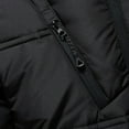 thumbnail image 6 of LpwkSSA Men's Winter Windproof Padded Coats Parkas Casual Solid Color Hooded Zipper Jackets with Pockets Long Sleeve Cardigan Eiderdown Coat Black L, 6 of 8