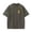 Army Green, variant on T Shirt Men Smile Mood Vintage Washed Oversized Graffiti Face Double Side Print Casual Streetwear Tee