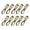 Bronze, variant on BOKYAN 10 Sets Zinc Alloy Rope End Snap Hooks 8mm Hanging Bell Fasteners with Screws - Silver