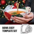 thumbnail image 5 of Bowl Cozy Template Cutting Ruler Set Acrylic Transparent Quilting Bowl Templates for Hot and Cold Food Bowl Rack Diy Kitchen Art Craft Acrylic Stencil Cut on Fold Template Sewing, 5 of 9