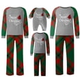 thumbnail image 1 of Matching Christmas Pajamas Striped Grid Matching Family Outfits, Matching Matching Pjs, Christmas Supplies for Family Members (Green), 1 of 4