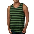 thumbnail image 2 of Vetsdori Workout T Shirts for Men Muscle Sleeveless Tank Tops Casual Summer Undershirts,Striped Outdoor Mens Shirts Slim Fit,L, 2 of 5