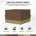 thumbnail image 4 of Aoodor 12' x 14' Gazebo Curtain Set Protecting Privacy Side Walls 4 Panels, Curtain Only - Brown and Khaki, 4 of 11