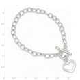 thumbnail image 2 of White Sterling Silver bracelet Themed 8.5 in 5 mm Open Link Heart, 2 of 2