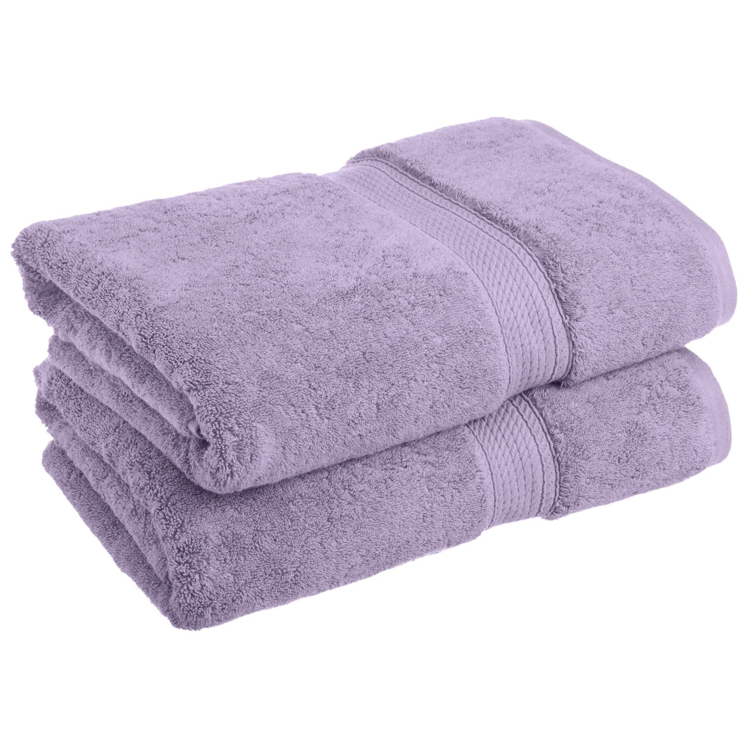 Egyptian Cotton 900 GSM Hotel Quality 2-Piece Bath Towel Set Purple ...