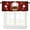 Christmas-17, variant on Burgundy Red Christmas Snowflakes Kitchen Curtains Valance, Red Merry Xmas Holiday Window Treatment Valances for Kitchen Living Room Café Décor 54''x18'', 1 Panel