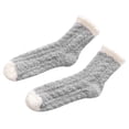 thumbnail image 2 of Sonducket Cálido invierno MiddleTube calcetines mujeres lindo elástico Coral terciopelo calcetines interior piso toalla calcetines transpirables Medias Gris NO1, 2 of 8