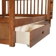 thumbnail image 6 of [Luckynote]Full-Over-Full Bunk Bed with Ladders and Two Storage Drawers (Walnut), 6 of 10
