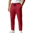thumbnail image 3 of QATAINLAV Hiking Travel Pants for Man Athletic Outdoor Sports Quick Dry Mesh Sweatpants Straight Leg Golf Pants with Pockets Red XL, 3 of 10