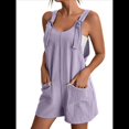 thumbnail image 2 of Cortos de Verano A para Mujer, Casuales Sin Mangas con Bolsillos Púrpura Lavanda XL, 2 of 9